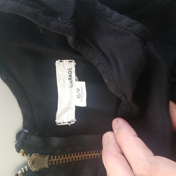 Garage Black Halter Crop Top with Side Cut Out Design - Picture 4 of 8